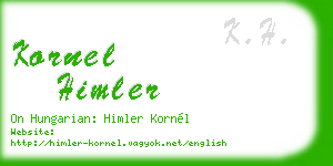 kornel himler business card